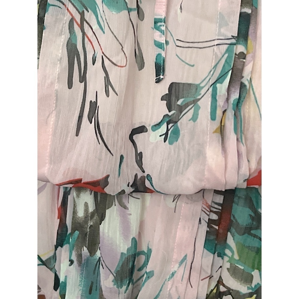 Vintage THX gorgeous on or off shoulder floral short sleeved blouse size large - Picture 8 of 10